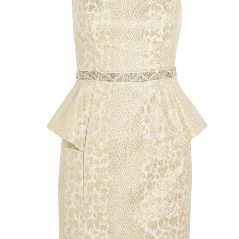 Elegant Cream Peplum Dress